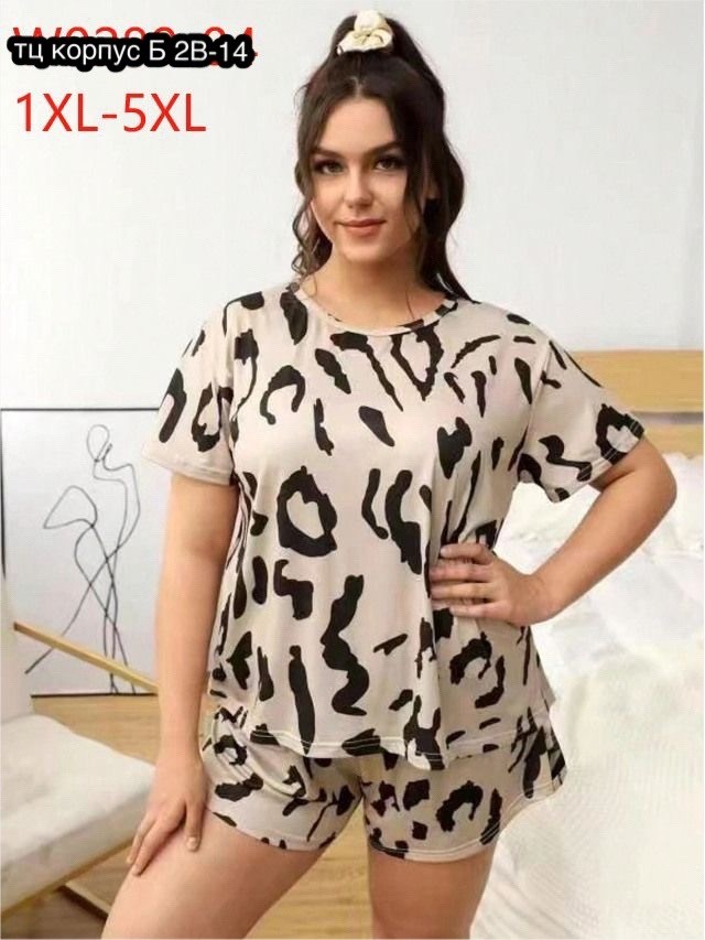 пижама с принтом,женская пижама больших размеров,комплект домашней одежды для сна,пижамы женски,пижамы женская с шортами