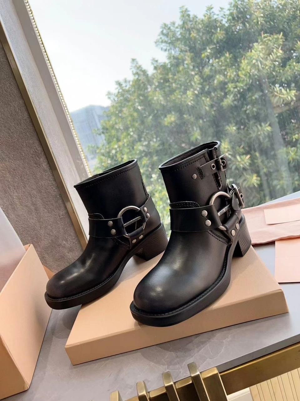 ботинки miu miu,,кожаные сапоги miu miu,ботинки женские коричневые,женские сапоги