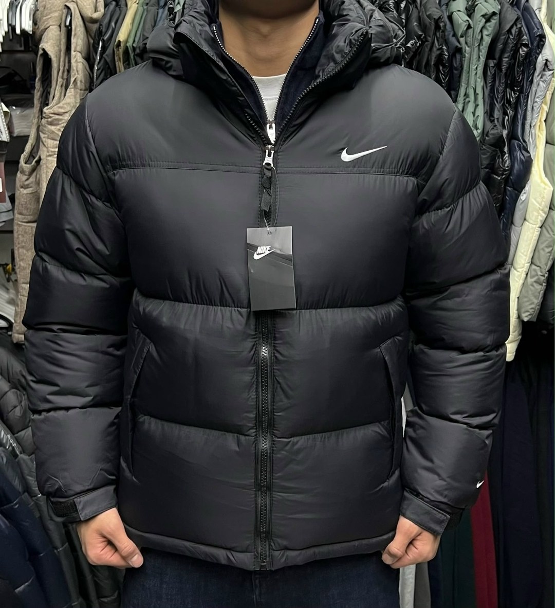 зимняя куртка мужская "nike",куртка зимняя nike,пуховик мужской nike,зимняя куртка,пуховик nike