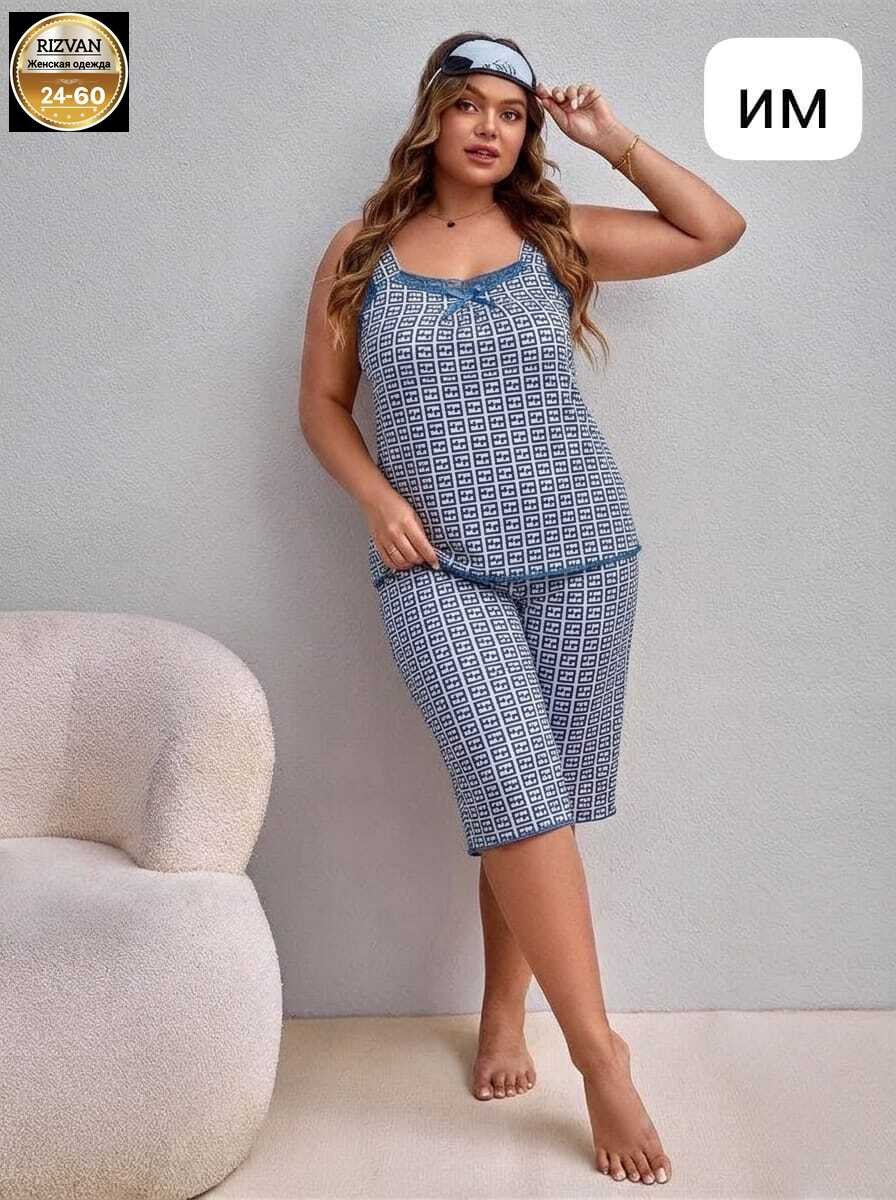 пижама комплект,пижамы женская с шортами,пижамы женски,пижама женская с бриджами,женская пижама с бриджами больших размеров