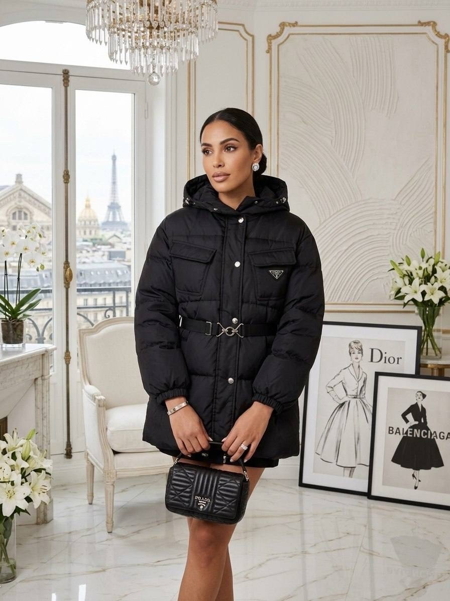 пуховик prada,стильные пуховики,женский пуховик,пуховик,пуховик прада