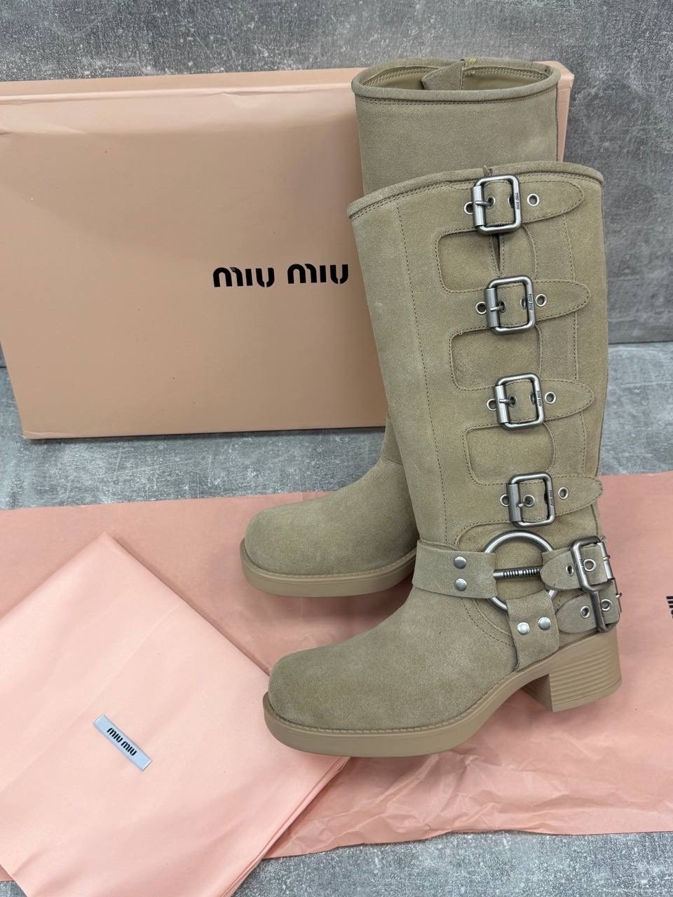 сапоги miu miu,женские сапоги,,сапоги модные,замшевые сапоги