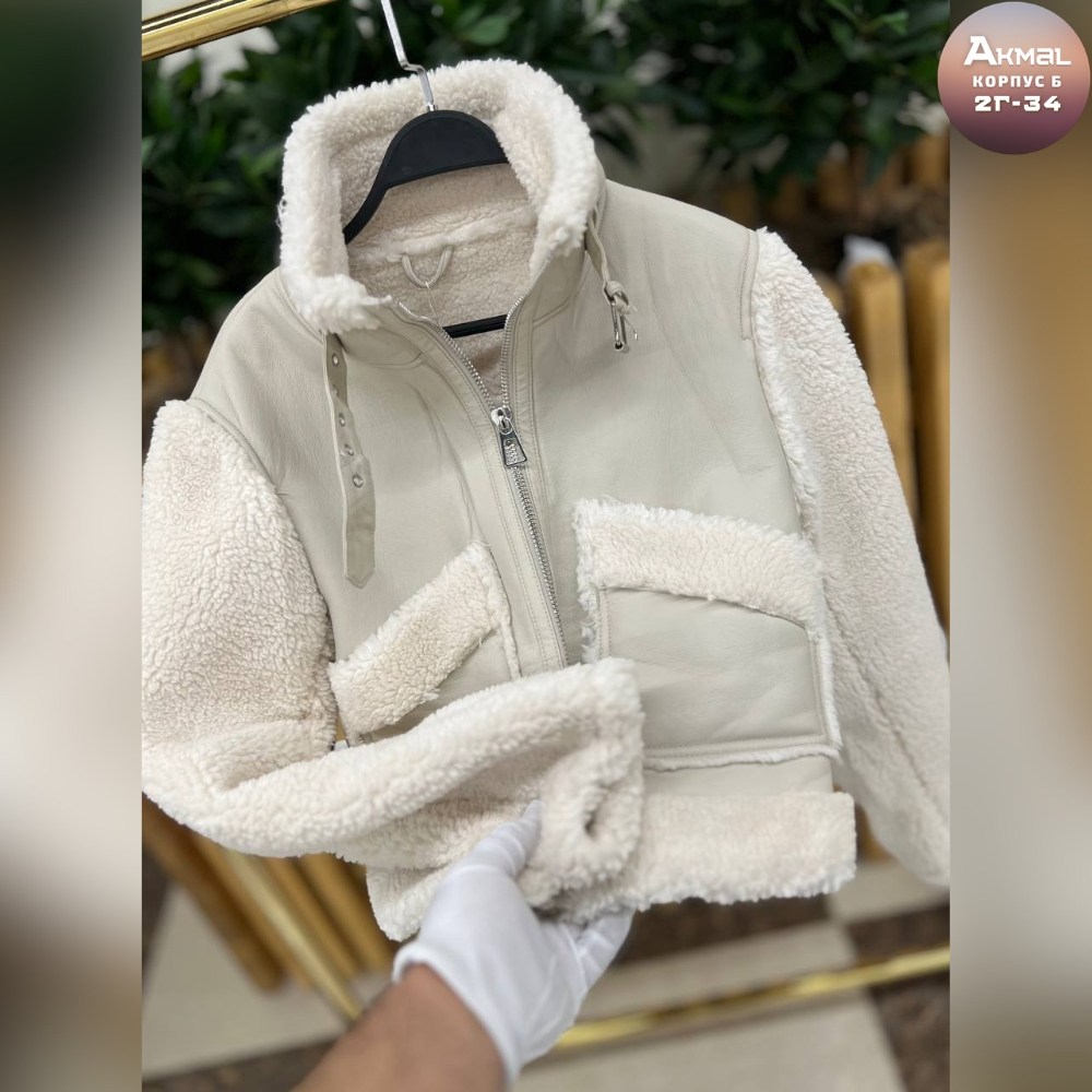 дубленка белая,дубленка женская,стильная дубленка,теплая куртка,куртка дубленка