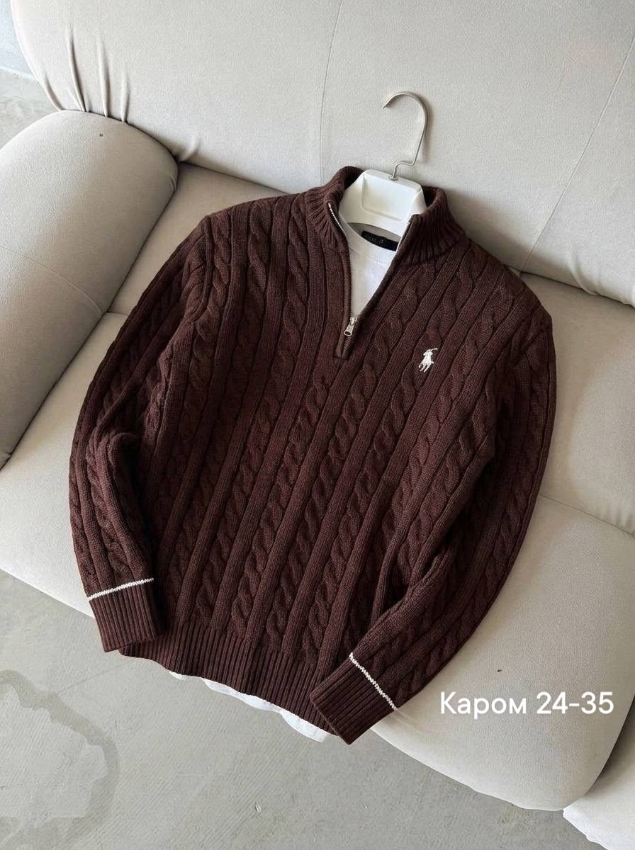 свитер polo ralph lauren,свитер мужской,свитер мужской polo ralph lauren вязаный с воротником на молнии синий,свитер,свитер ralph lauren