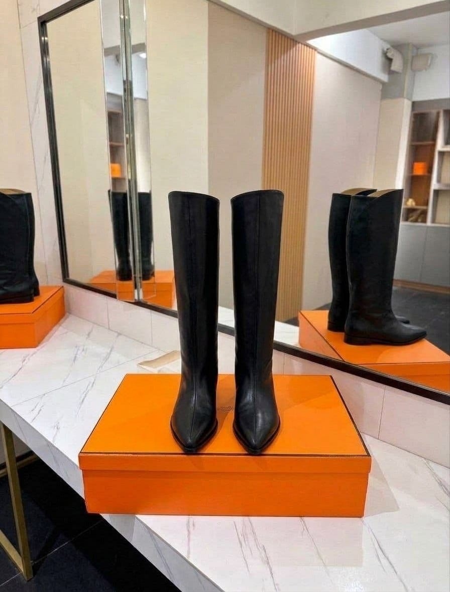 сапоги hermes,женские сапоги,кожаные сапоги,коричневые сапоги,женские кожаные сапоги