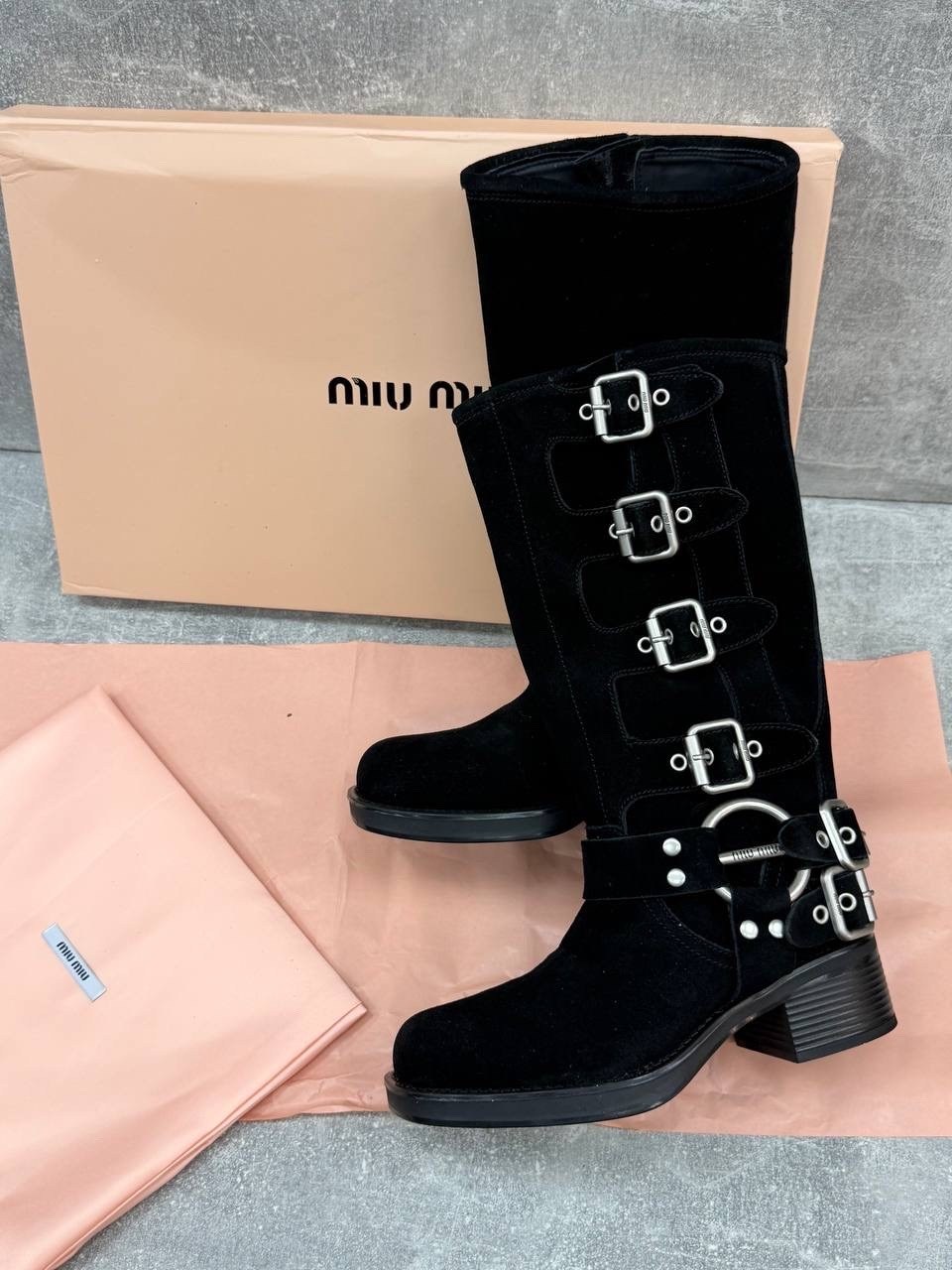 сапоги miu miu,женские сапоги,,сапоги модные,замшевые сапоги