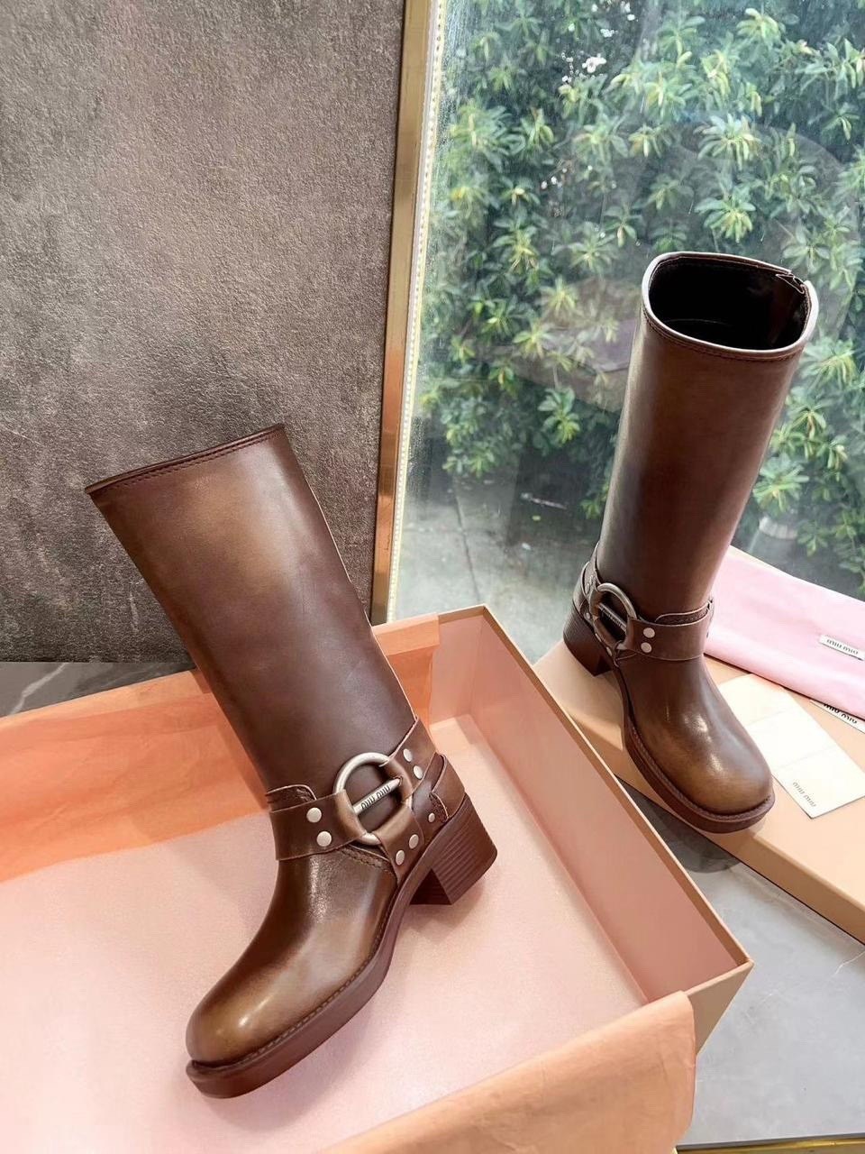 кожаные сапоги miu miu,,сапоги женские коричневые,сапоги женские натуральная замша,miu miu сапоги