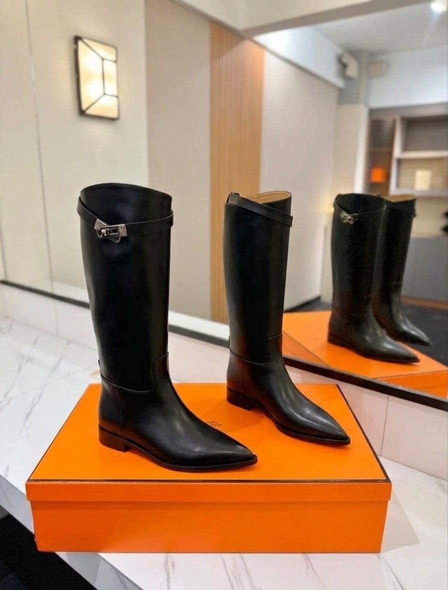 сапоги hermes,женские сапоги,кожаные сапоги,коричневые сапоги,женские кожаные сапоги