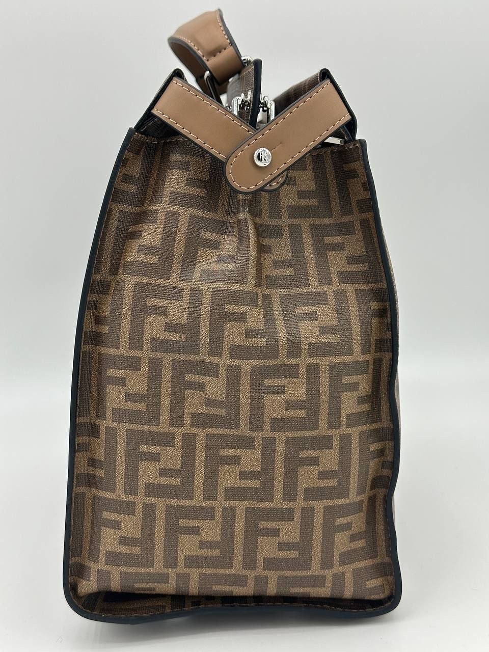 сумка fendi,сумка женская fendi,жаккардовая сумка-тоут с логотипом ff fendi коричневый,сумки фенди,fendi bags