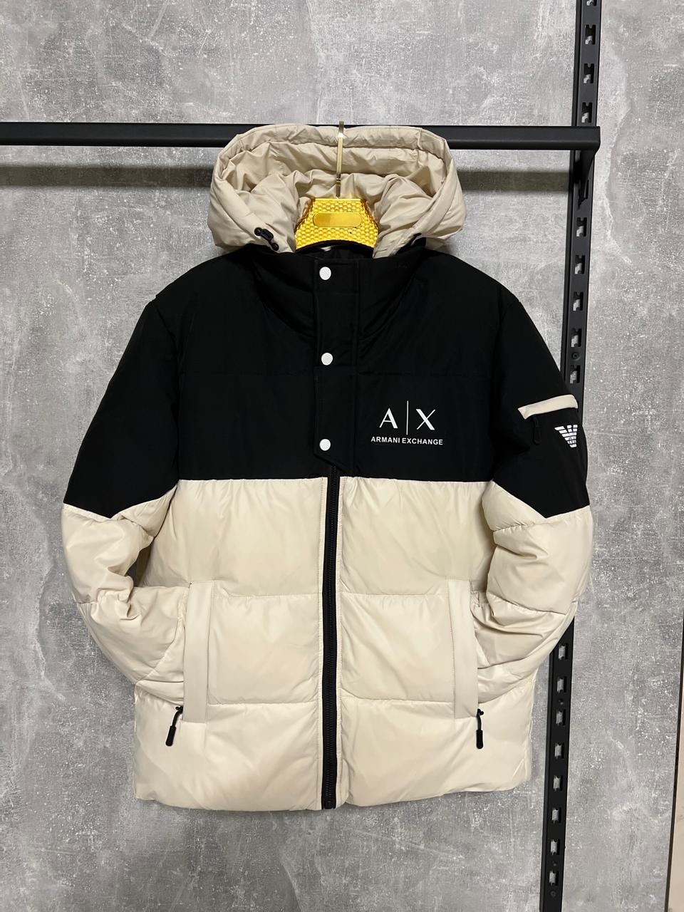 мужская зимняя куртка,куртка armani exchange с капюшоном демисезонная,куртка,куртка зимняя,зимняя куртка armani