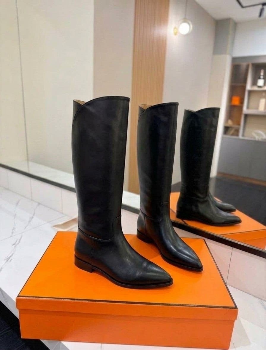 сапоги hermes,женские сапоги,кожаные сапоги,коричневые сапоги,женские кожаные сапоги