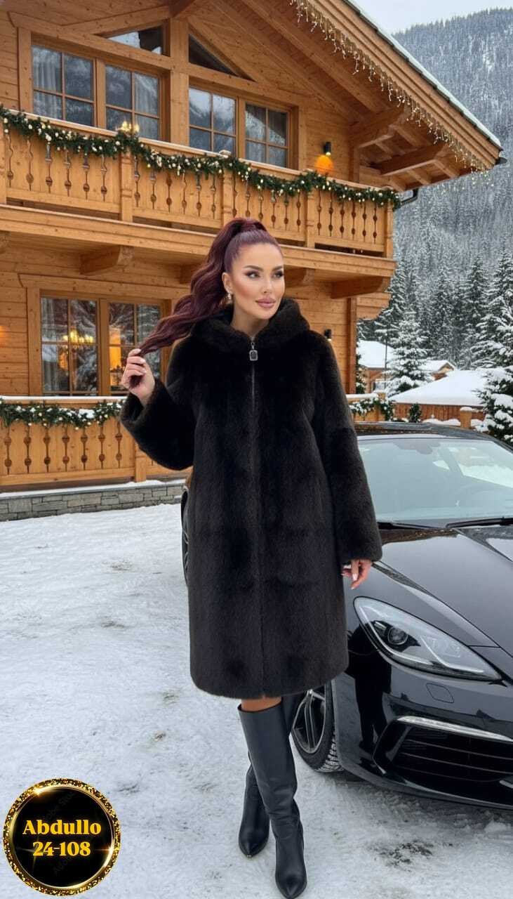 норковая шуба,женская шуба,шуба с воротником,шуба искусственная под норку,черная норковая шуба