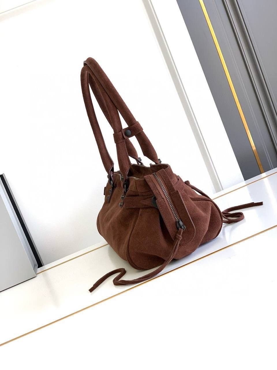 сумка женская balenciaga,сумка balenciaga,замшевая сумка,сумки коричневый,модная сумка