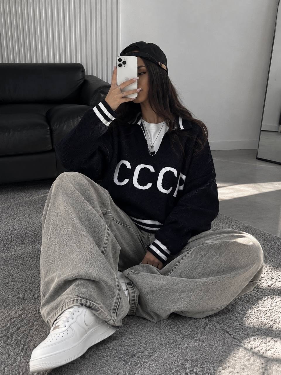 оверсайз кофта с надписью ссср bux,свитер ссср,свитер с надписью ссср,кофта ссср,кофта женский