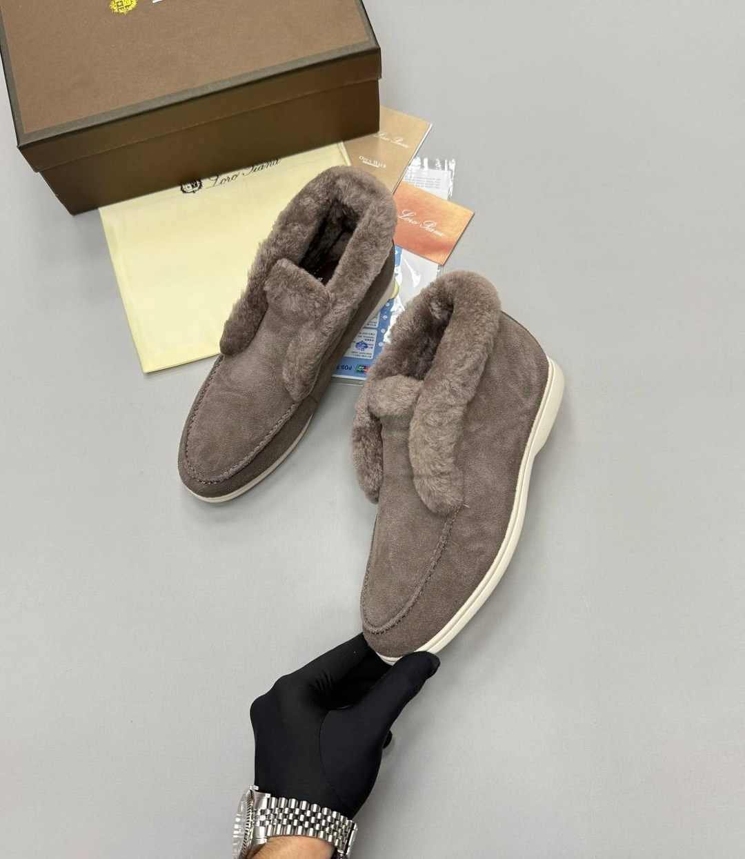 лоферы loro piana,зимние ботинки loro piana open walk замшевые с мехом мокасины миндалевидный пудровый,лоферы замшевые loro piana,лоферы женские loro piana,женские ботинки с мехом loro piana open walk