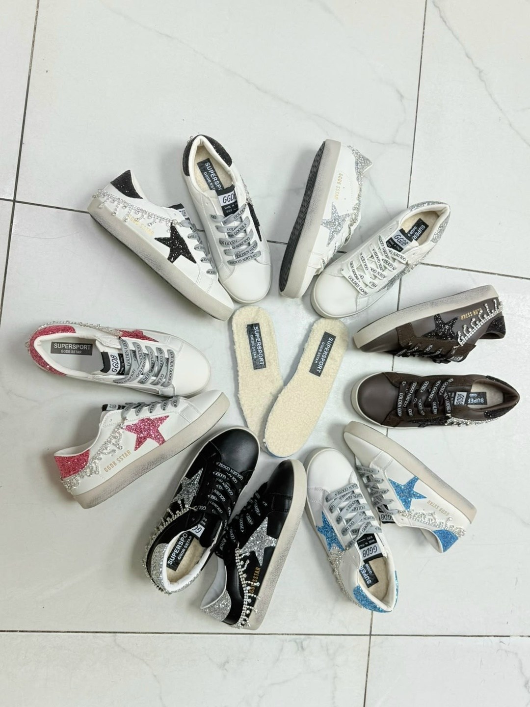 golden goose декорированные кеды super-star белый,,golden goose кеды,кеды super-star golden goose белый,golden goose sneakers