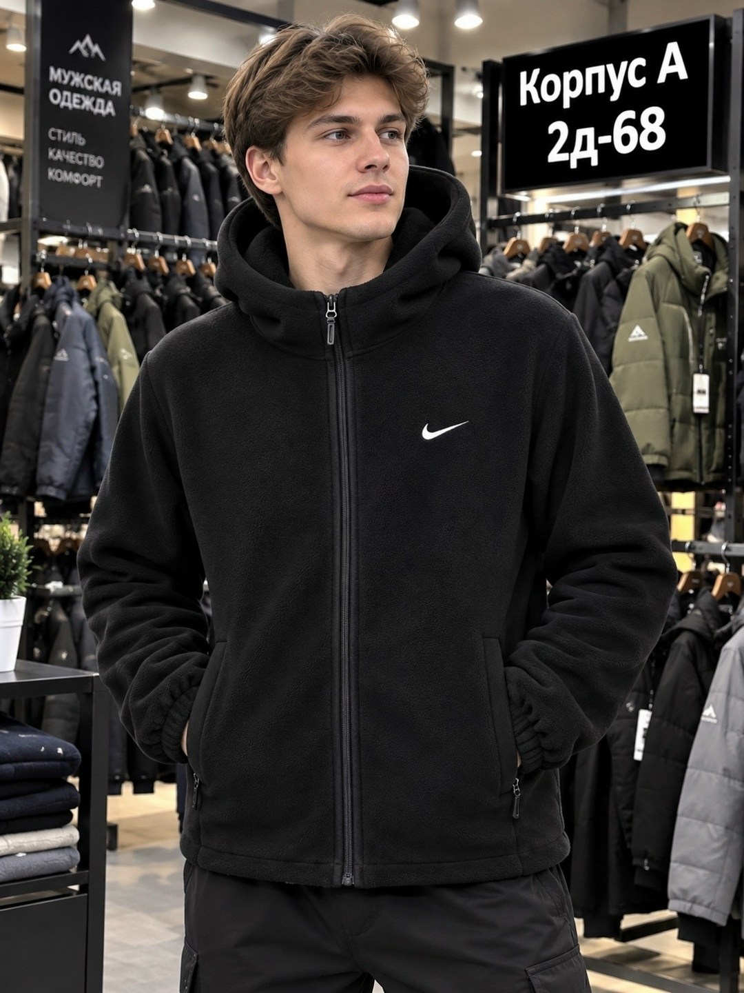 толстовка мужская nike sportswear club fleece черный,мужская кофта,толстовка мужская,толстовка nike,толстовки для мужчин