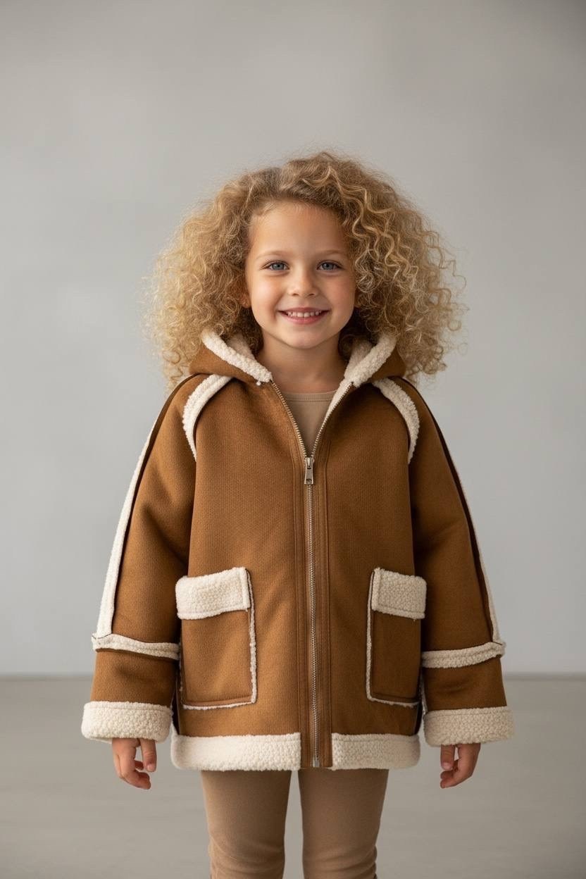 дубленка mango kids коричневый,дубленка для детей,детская дубленка,полупальто для девочки,дубленка charlize mango kids
