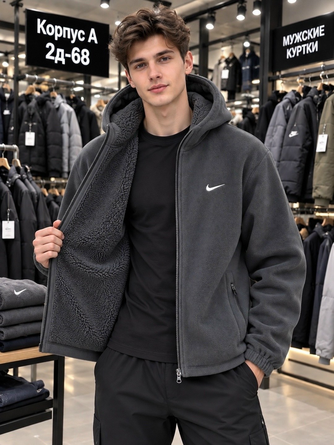 толстовка мужская nike sportswear club fleece черный,мужская кофта,толстовка мужская,толстовка nike,толстовки для мужчин