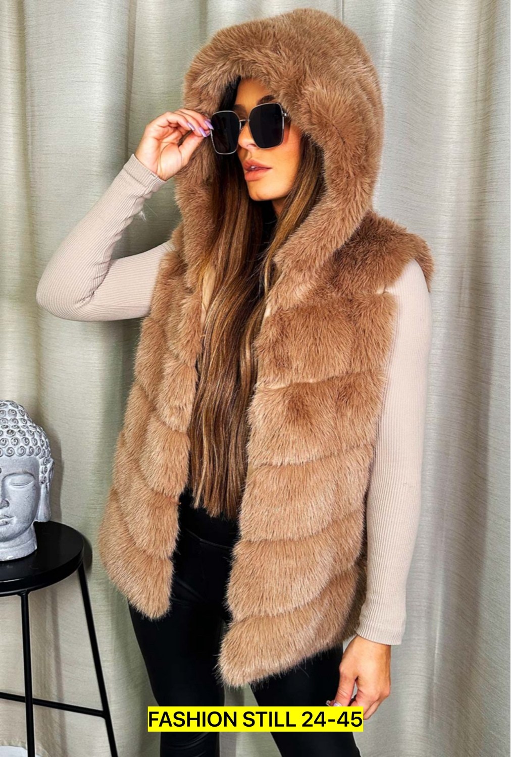 шуба/жилет из искусственного меха с капюшоном lucky fashion,шуба/жилет из искусственного меха с капюшоном lucky fashion 243097658,меховая жилет,детские меховые жилеты,жилет детский меховой