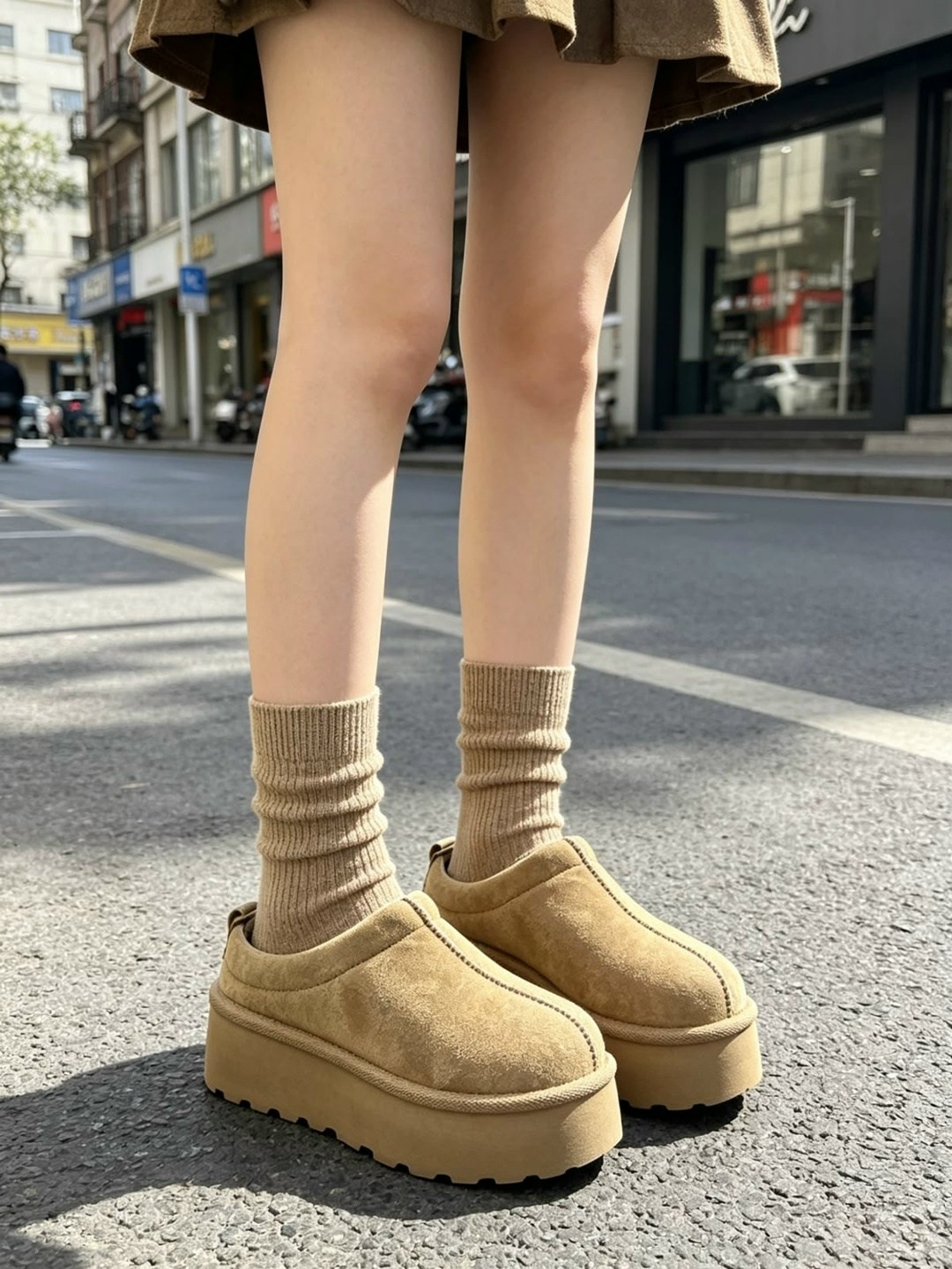 угги натуральные короткие с носком на платформе ango shoes,, женская,угги женские,повседневная