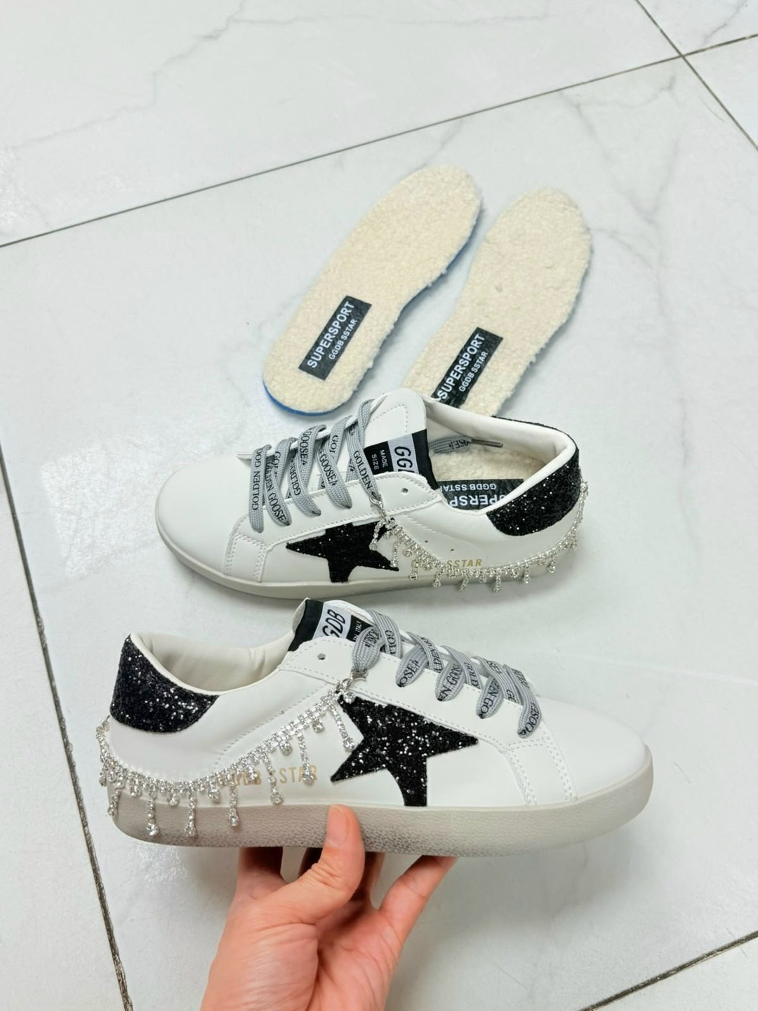 golden goose декорированные кеды super-star белый,,golden goose кеды,кеды super-star golden goose белый,golden goose sneakers