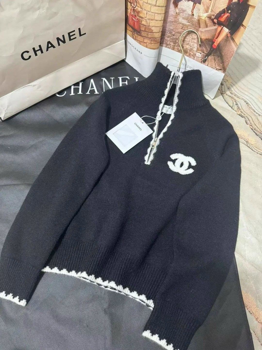 свитер шанель женский,одежда шанель,в стиле шанель,джемпер chanel,женская кофта