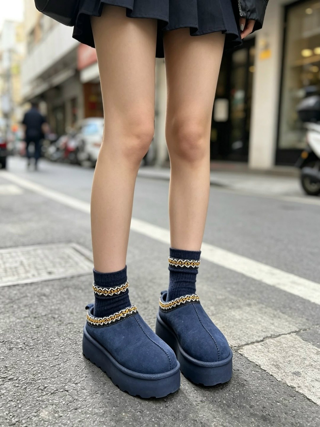 угги натуральные короткие с носком на платформе ango shoes,, женская,угги женские,повседневная