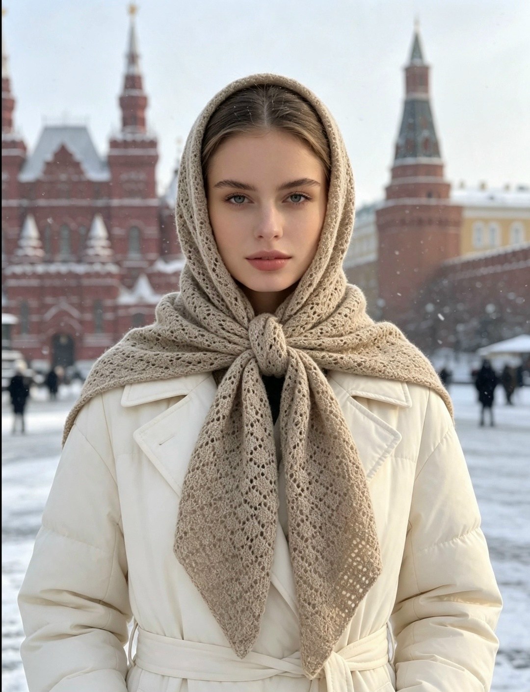 платок женский зимний косынка надо цвет серый,платок женский зимний косынка,платок на голову косынка зимняя вязаная evmi,платок на голову косынка зимняя вязаная evmi_store цвет серый,платок вязаный