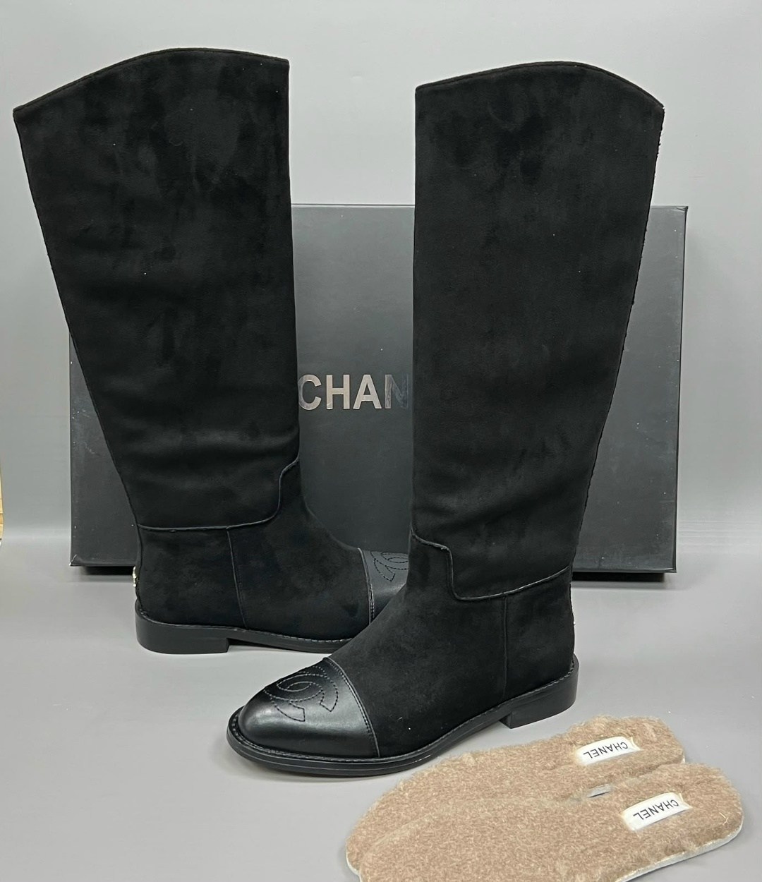 сапоги chanel,сапоги шанель,женские сапоги,замшевые сапоги,элегантные сапоги