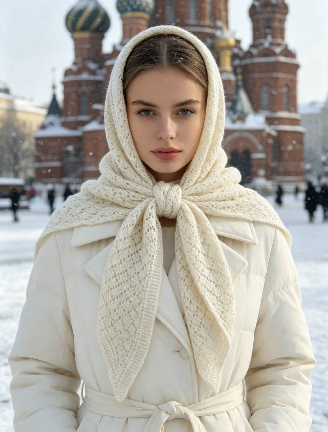 платок женский зимний косынка надо цвет серый,платок женский зимний косынка,платок на голову косынка зимняя вязаная evmi,платок на голову косынка зимняя вязаная evmi_store цвет серый,платок вязаный