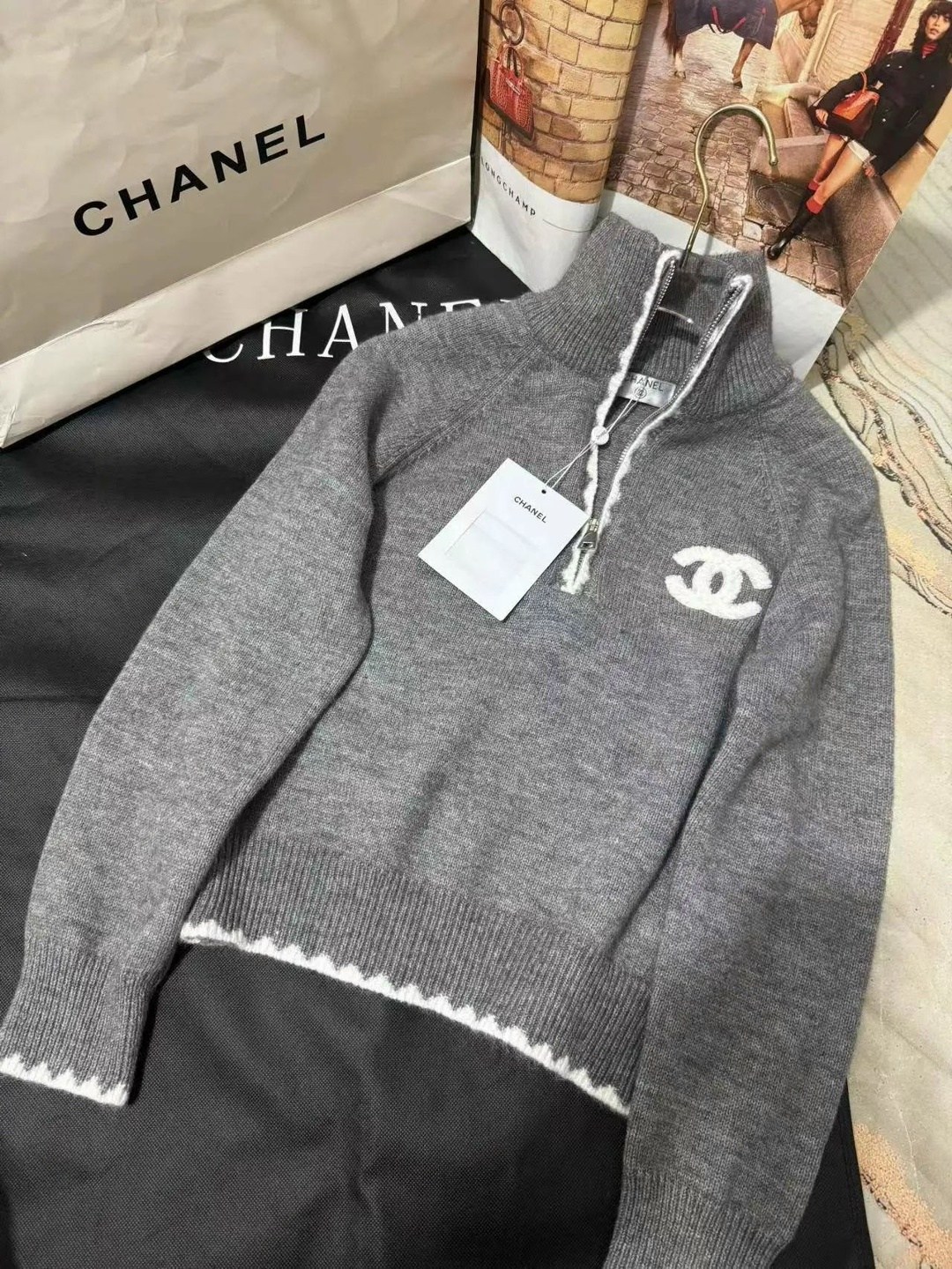 свитер шанель женский,одежда шанель,в стиле шанель,джемпер chanel,женская кофта