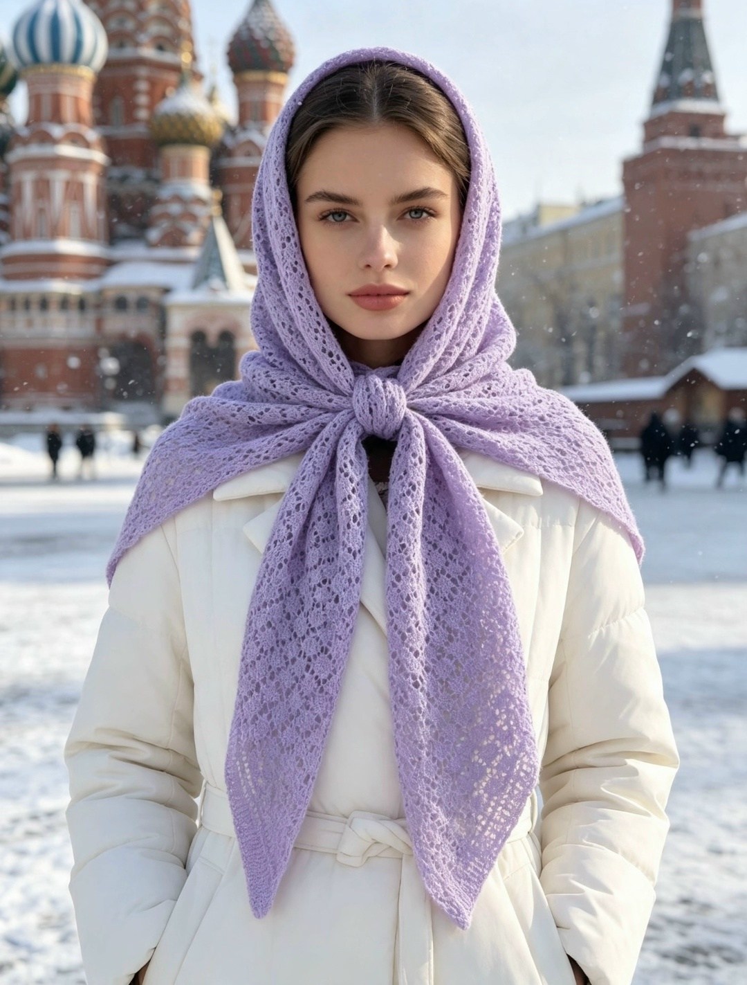 платок женский зимний косынка надо цвет серый,платок женский зимний косынка,платок на голову косынка зимняя вязаная evmi,платок на голову косынка зимняя вязаная evmi_store цвет серый,платок вязаный