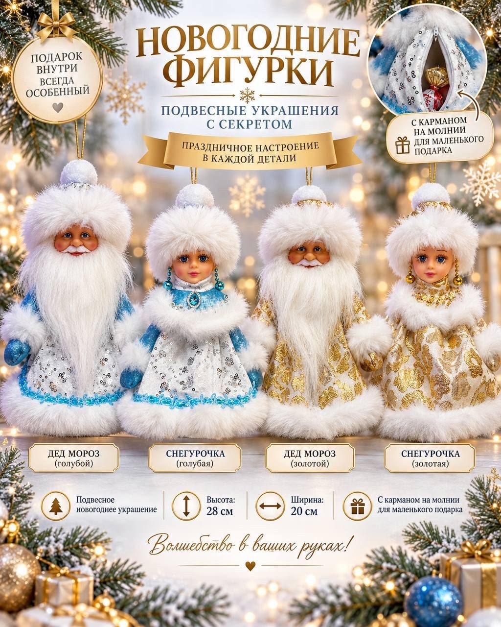 новогодние фантазии,кукла снегурочка,фигурка снегурочка,большой новогодний,снегурочка под елку