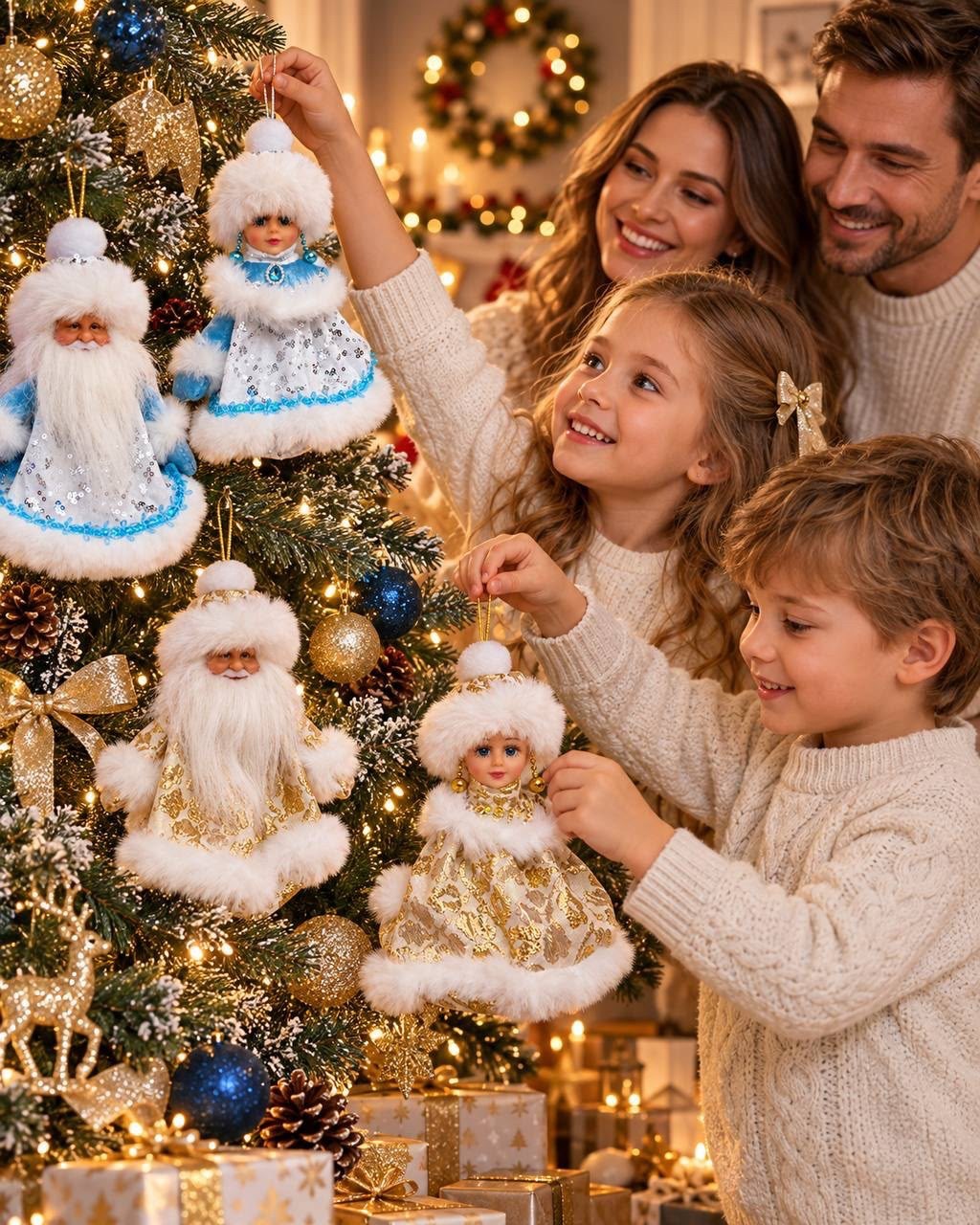 новогодние фантазии,кукла снегурочка,фигурка снегурочка,большой новогодний,снегурочка под елку