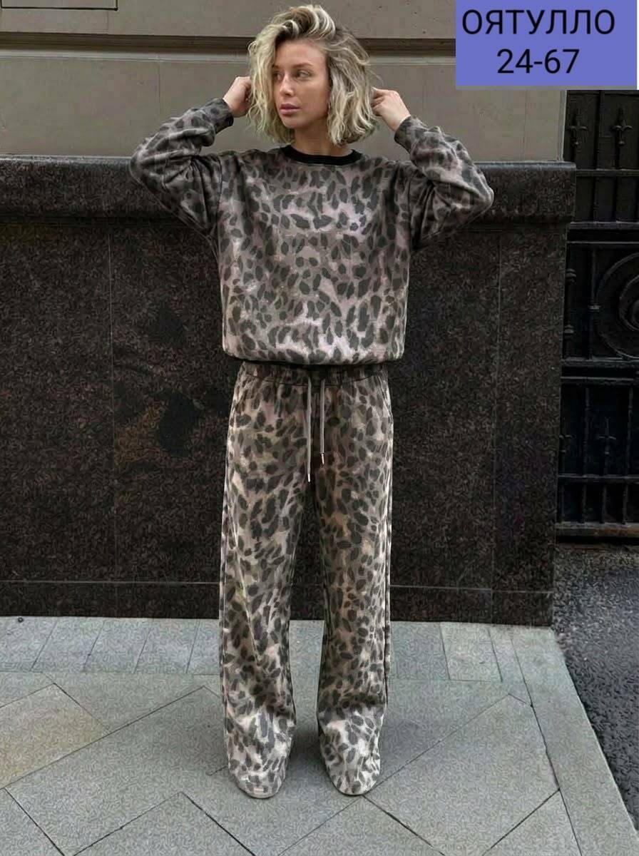 спортивный костюм с леопардовым принтом mix moda,спортивный костюм теплый брючный леопардовый majiko,леопардовый костюм,спортивный костюм женский теплый брючный леопардовый majiko,костюм с анималистич
