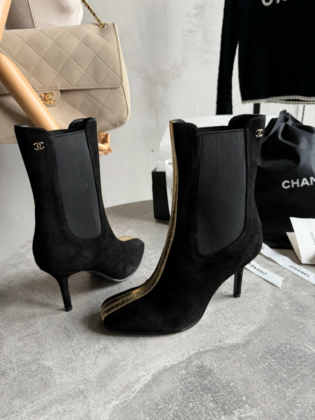 ботильоны chanel,сапоги chanel,,ботинки chanel,женские ботильоны