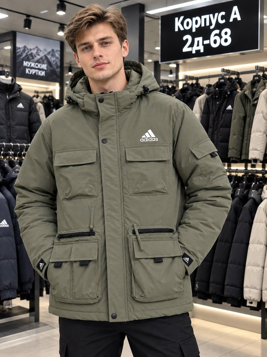 зимняя куртка adidas мужская,куртка зимняя мужская adidas ( цвет черный ),зимняя куртка adidas,мужской пуховик adidas originals цвет black,куртка мужская adidas gt1699