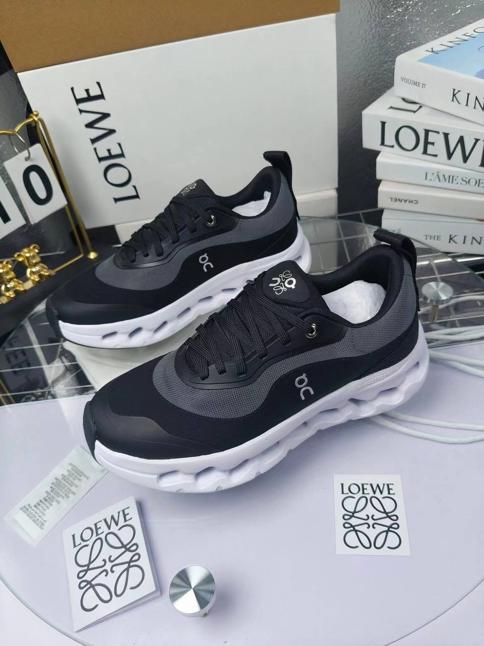 кроссовки loewe,женские черные кроссовки loewe x on cloudtilt,кроссовки,мужской кроссовки,