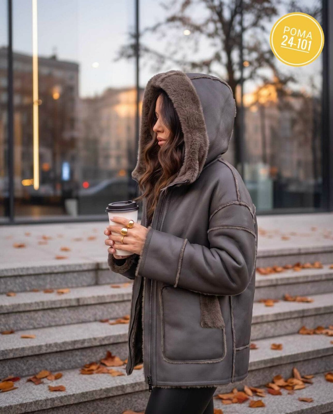 дубленка,дубленка искусственная mggm style,дубленка короткая,серая дубленка,двухсторонняя дубленка