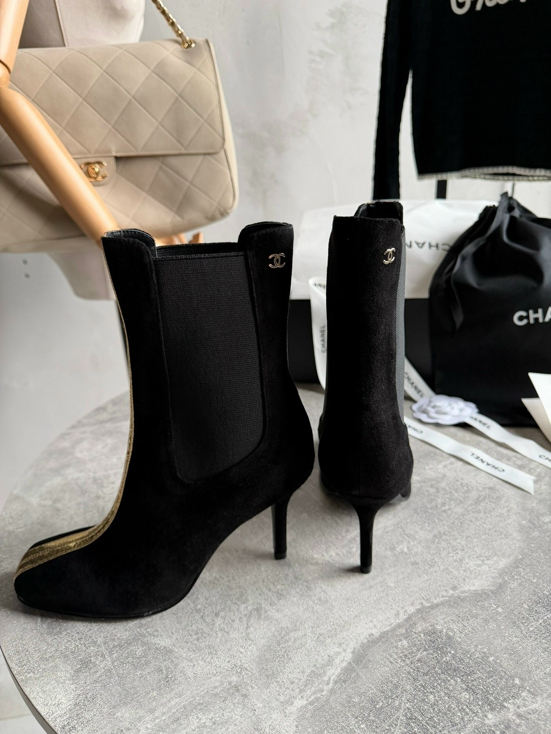 ботильоны chanel,сапоги chanel,,ботинки chanel,женские ботильоны