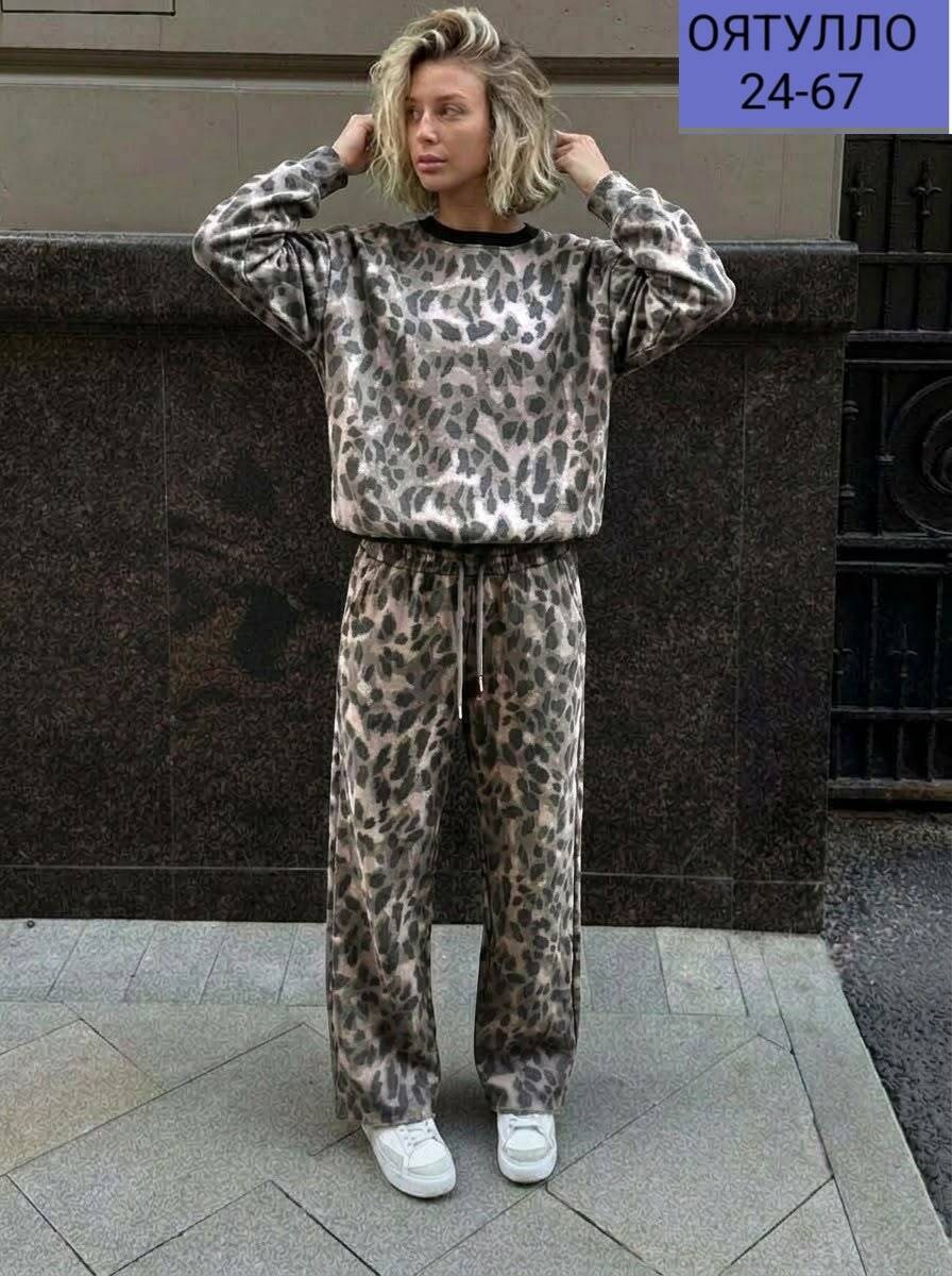 спортивный костюм с леопардовым принтом mix moda,спортивный костюм теплый брючный леопардовый majiko,леопардовый костюм,спортивный костюм женский теплый брючный леопардовый majiko,костюм с анималистич