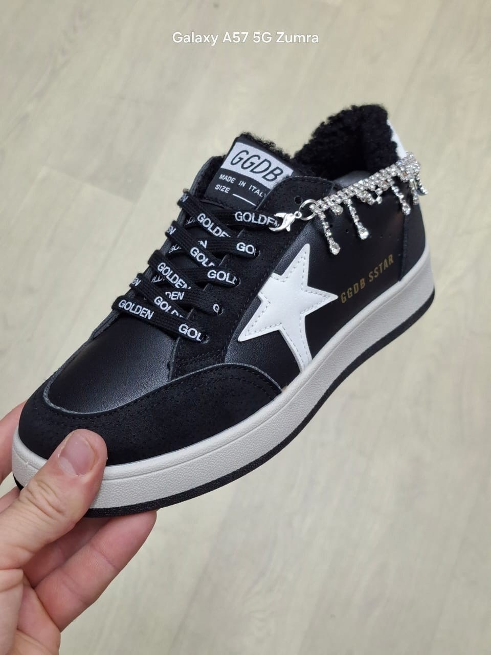 кеды зимние женские golden goose модель 618592,,кеды golden goose,кеды с мехом,кеды