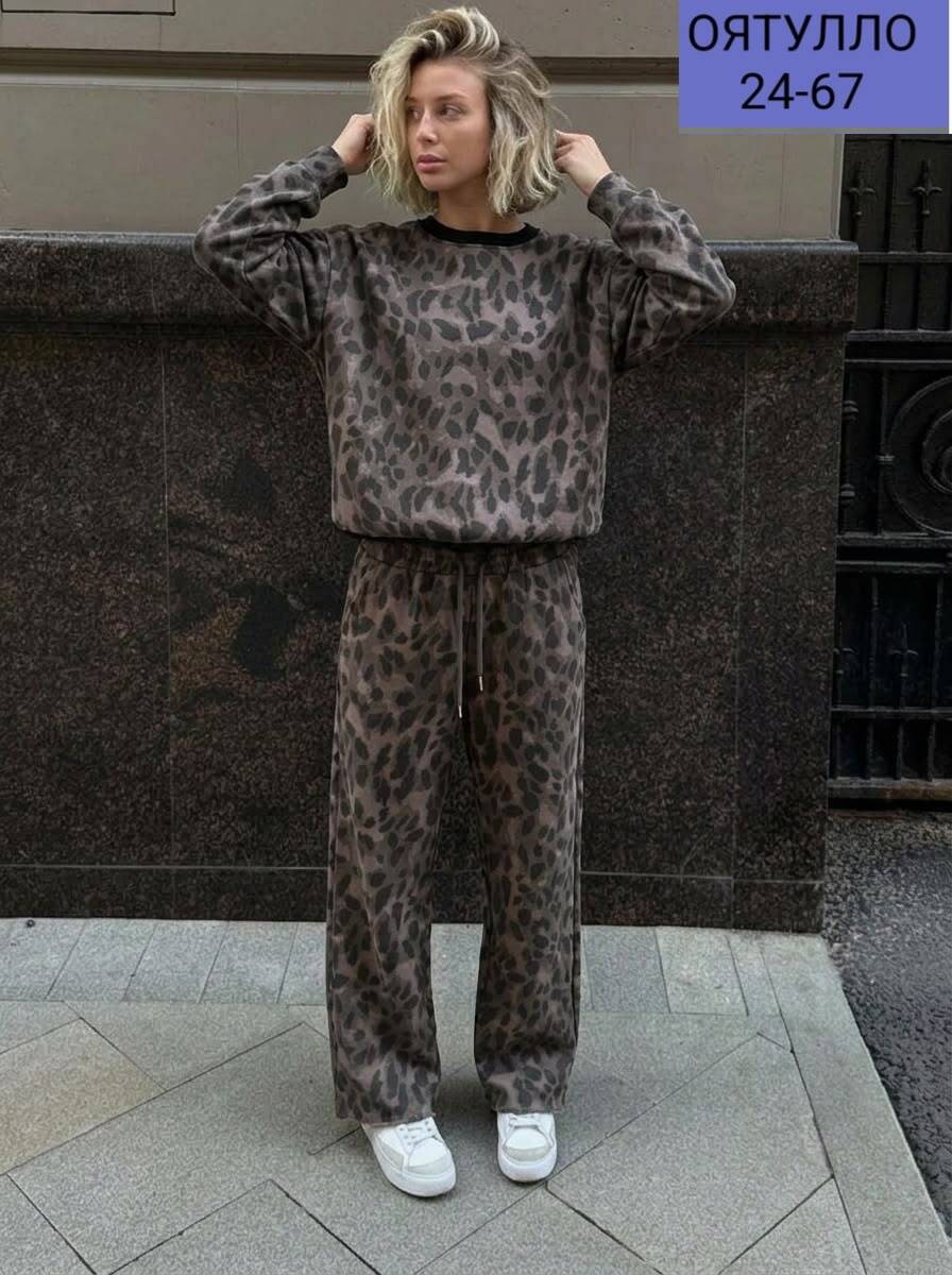 спортивный костюм с леопардовым принтом mix moda,спортивный костюм теплый брючный леопардовый majiko,леопардовый костюм,спортивный костюм женский теплый брючный леопардовый majiko,костюм с анималистич