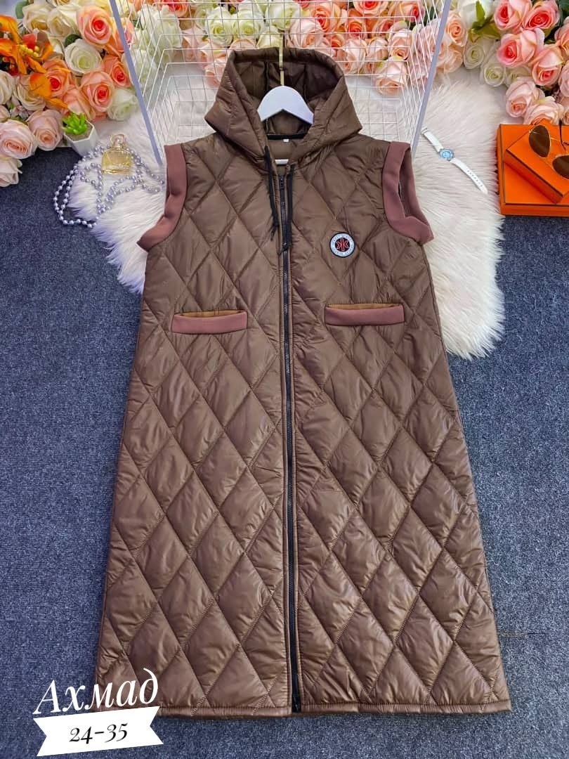 жилет удлиненный,жилет женский длинный стеганый,жилетка женская,жилет на синтепоне,удлиненный стеганый жилет
