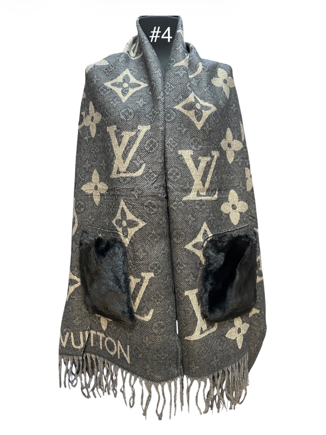 шарф louis vuitton,шарф луи виттон,шарфы для женщин,модные шарфы,палантин louis vuitton двухсторонний с карманами