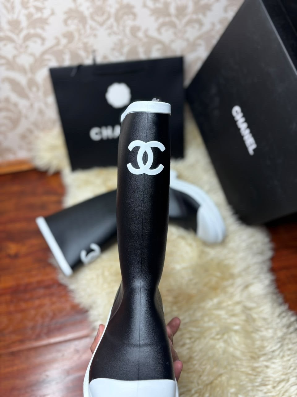 резиновые сапоги chanel,сапоги chanel,резиновые сапоги шанель,сапоги резиновые,сапоги шанель