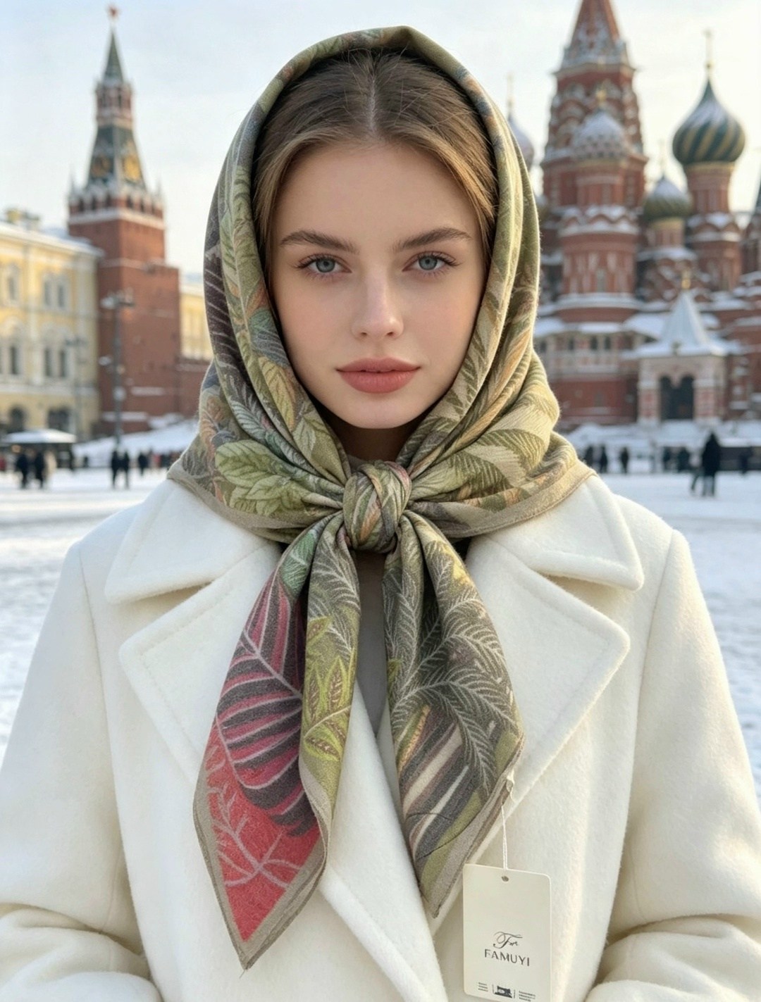 девушка,шелковый платок,женские платки,шарфы для женщин,красивая русская женщина
