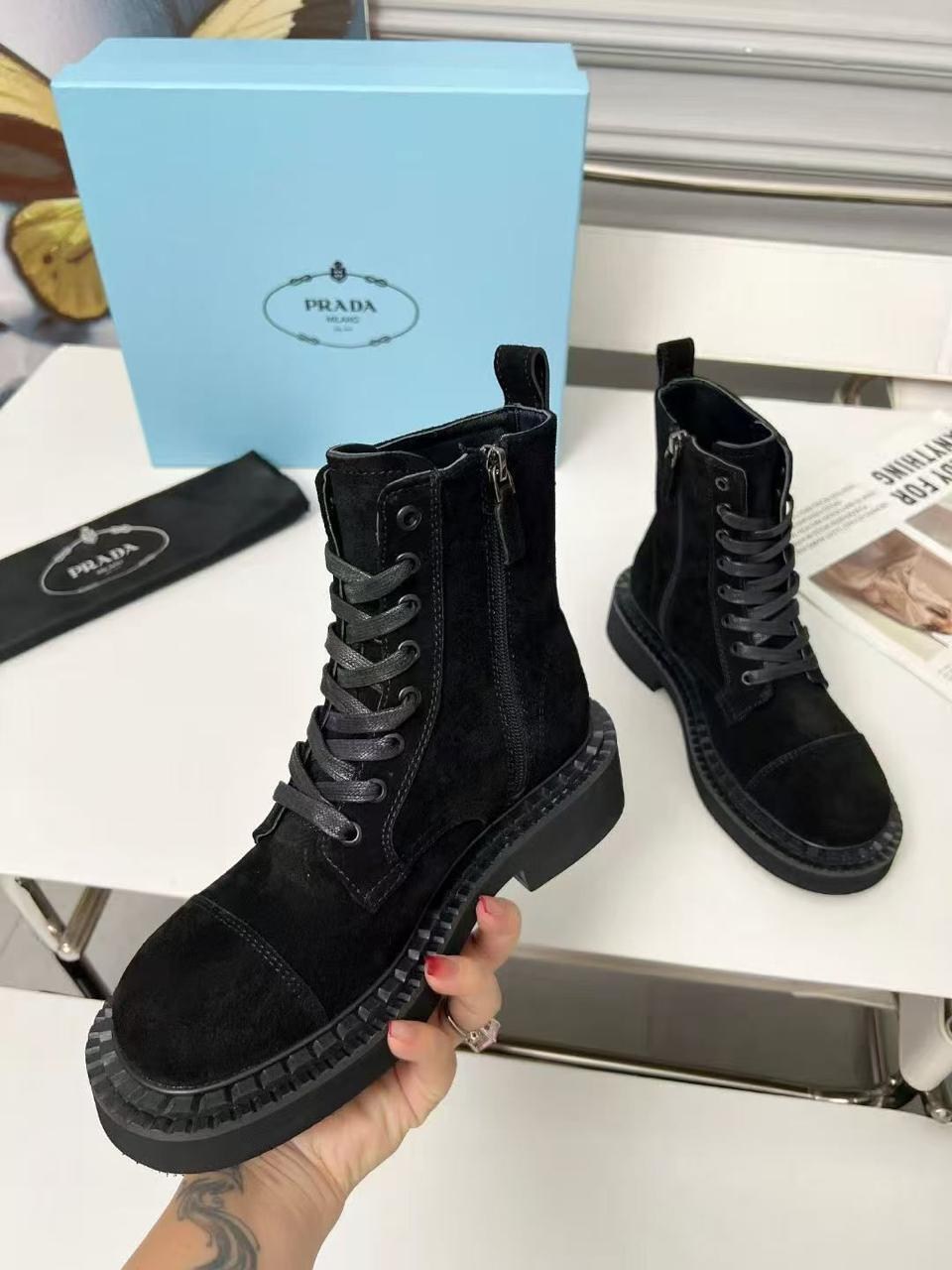 кожаные ботинки prada,ботинки прада,женские кожаные ботинки,ботинки prada,ботинки женские