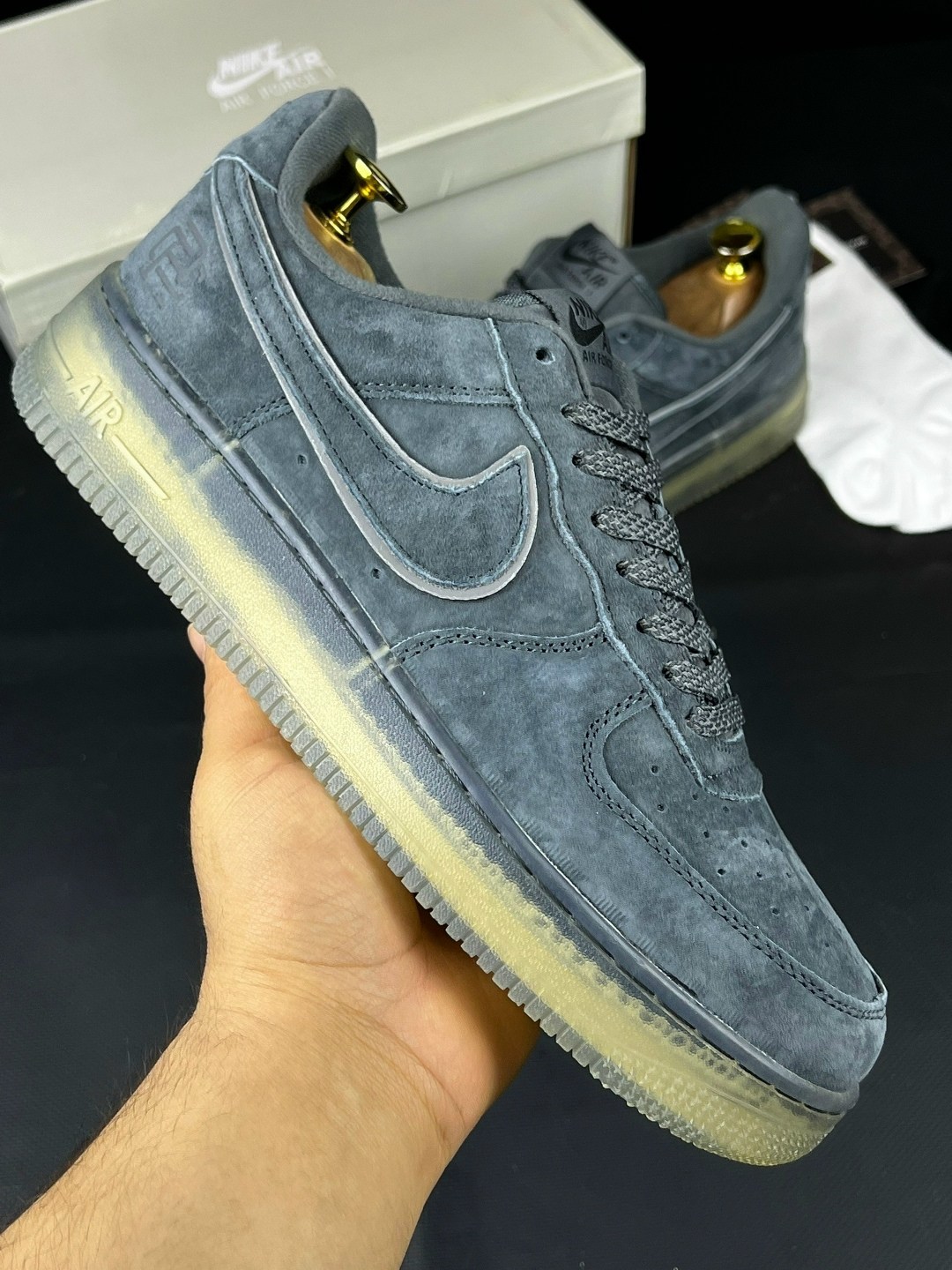 кросcовки nike air force 1,nike x reigning champ air force 1 low серые замша мужские,nike air force 1 low grey suede,nike air force 1 low,кроссовки nike x reigning champ air force 1 low